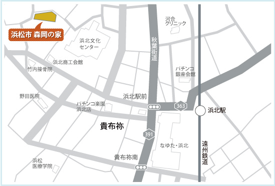 浜松市 森岡の家地図